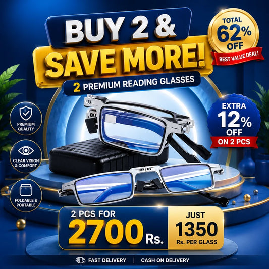 2 Foldable Reading Glasses – Only Rs. 2700 🔥(Just Rs. 1350 Each)🎁